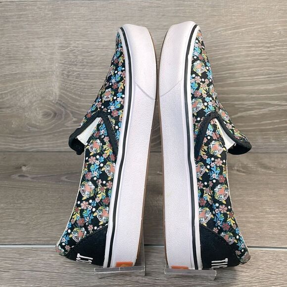 Vans x Discovery Project Cat Little Girl Sz 3 Comfy Cush Slip On Floral Sneakers - Picture 10 of 11